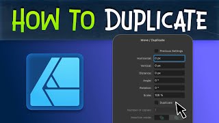 Affinity Designer How to Duplicate Video Tutorial [upl. by Betty]