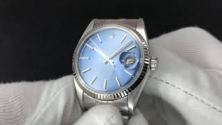 Rolex 16014 Datejust 1978 Cal 3035 Blue Dial [upl. by Anitsihc882]