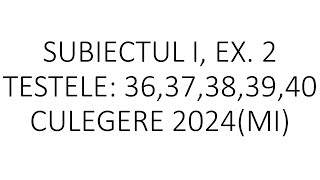 Exerciții de sinteză pentru bacS I ex 2 373840clasa 9 3639clasa 10 [upl. by Alrak]