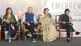 Kangana Ranaut Anupam Kher Shreyas Talpade Mahima Chaudhary  Emergency  Trailer launch [upl. by Tanney]