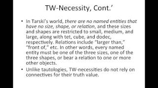 Tautology and TW Necessity [upl. by Darcia670]