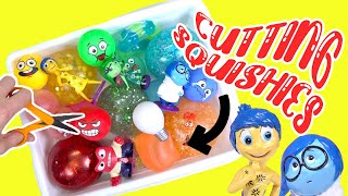 Inside Out 2 Movie Anxiety Joy Sadness Anger Cutting Squishies into One Bowl [upl. by Acessej]