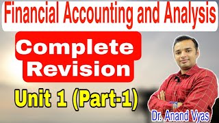 Financial Accounting and Analysis  Complete Revision  Unit 1 Part1  MBA [upl. by Almallah]