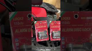 Alarm Disc Lock for your Motorcycle Safety🏍️ lock alarm disclock htrzmodz bangalore [upl. by Neehsas]