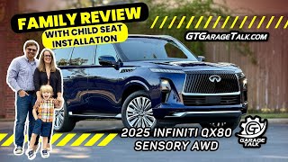 2025 INFINITI QX80 Sensory AWD  Family Review with Child Seat Installation [upl. by Nerraw]