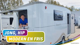 Caravan review Hobby Beachy 450 modeljaar 2023 [upl. by Leoline]