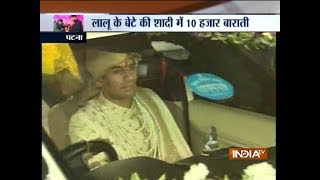 Lalu Yadavs son Tej Pratap marries RJD MLAs daughter Aishwarya Rai [upl. by Etat]