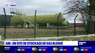 Ain un site de stockage de gaz bloqué [upl. by Gorrian]