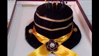 DIY Crafts  How to Make Hat Pins Cushion  Tutorial [upl. by Hairehcaz446]