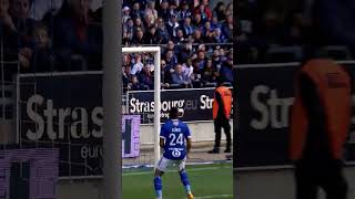 Regarde ce BANGER  ligue1 ligue1mcdonalds football strabourg djiku bicylekick [upl. by Aloin241]