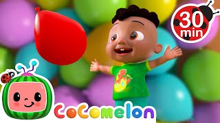 Playing the Balloon Song  Cocomelon  Cody Time  Kids Cartoons amp Nursery Rhymes  Moonbug Kids [upl. by Suzy]