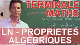 Logarithmes népériens  propriétés algébriques  Cours  Maths terminale  Les Bons Profs [upl. by Eoin]