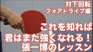 【卓球】張一博コーチ直伝！君はこれで強くなる！フォアハンドドライブ 対下回転打ち編【技術指導 レクチャー動画】 [upl. by Alguire]