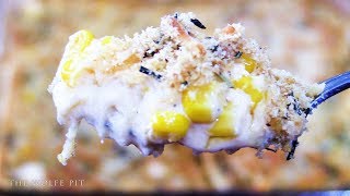 Three Cheese Corn Casserole NO JIFFY MIX  Easy Side Dish Recipe  The Wolfe Pit [upl. by Liliane]