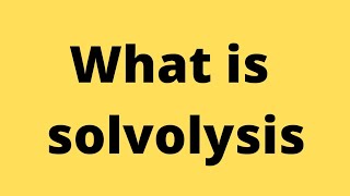 what is solvolysis shorts science chemistry [upl. by Enak]