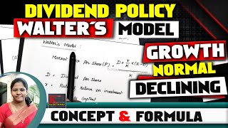 Dividend Policy  Introduction  Walters Model  Growth  Normal  Declining firm  by kauserwise [upl. by Allard]