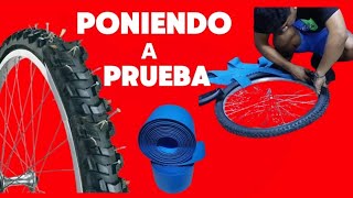 🔥BANDA ANTI PINCHAZOS🔥PONEMOS A PRUEBA NUESTRA CINTA BANDA ANTI PINCHAZOS PARA BICICLETA [upl. by Clementina]