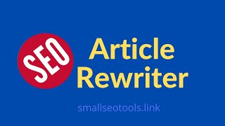 Spin Rewriter  How To Rewrite Articles Generate 100 Unique Articles seo smallseotools [upl. by Imrots477]