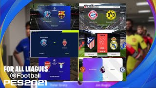 scoreboard pes 2021 cpk All leagues  For All Patches [upl. by Avraham]