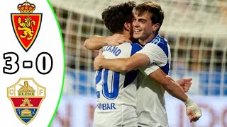 Real Zaragoza vs Elche 30 Resumen  LaLiga Smartbank 2024 eFootball [upl. by Blanchard]