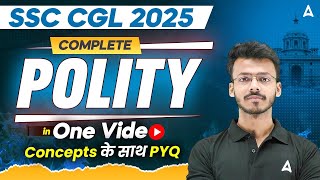 SSC CGL 2025  COMPLETE POLITY in One Video  Concepts के साथ PYQ  By Harsh Soni [upl. by Einahc]