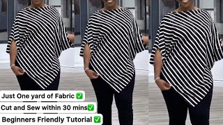 How to Cut and Sew this Stylish Triangular Bubu Top beginners friendly tutorial [upl. by Martz]