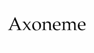 How to Pronounce Axoneme [upl. by Yenreit]