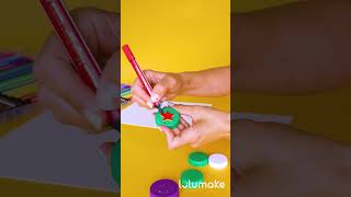 DIY Stamps  foam stickers  lids  washable markers [upl. by Wsan401]