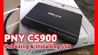 PNY CS900 SSD Unboxing  How to Install SSD Solid State Drive [upl. by Aititel]