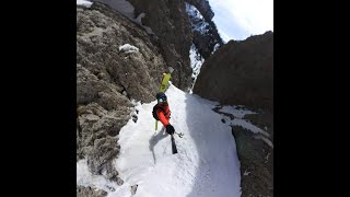 SCI ALPINISMO estremo torri del Vajolet canale torre Winkler [upl. by Ebaj]