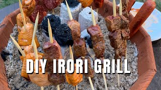 DIY Japanese Irori Grill  No need a fancy grill to cook [upl. by Ona]