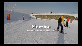 Morzine from Avoriaz  Easy route to the Super Morzine Lift in Portes du Soleil Ski Area [upl. by Aelber]