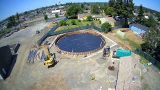 Aumsville Elevated Water Reservoir Construction TimeLapse 992024 [upl. by Lletnahs]