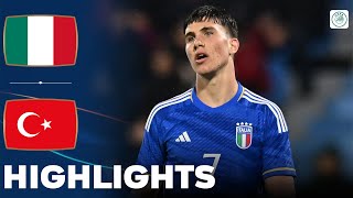 Italy vs Turkey  Highlights  U21 Euro Qualification 26032024 [upl. by Lynett]