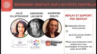 Webinaire activité partielle 23 avril 2020 [upl. by Norword]