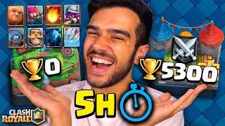 COMO SUBIR 5000 TROFÉUS EM 1 DIA COM O DECK INICIAL CLASH ROYALE [upl. by Ymrots]