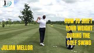 HOW TO SHIFT YOUR WEIGHT CORRECTLY PROPER GOLFING COACH JULIAN MELLOR [upl. by Yngiram]