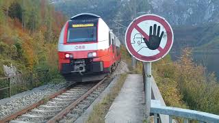 Abfahrt der ÖBB REX4414 AttnangPuchheim  StainachIrdning im Hallstatt 28102023 [upl. by Bidle]