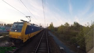 Train Cab Ride NL  Hoofddorp – Schiphol – Amsterdam  SLT Sprinter  April 2017 [upl. by Willard310]