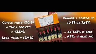 5 Wine Costco LCBO Cost Comparison [upl. by Nannek]