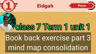 Eidgah mind map consolidation book back exercise part 3 class 7 term 1 unit 1 prose brinda1764 [upl. by Lange819]