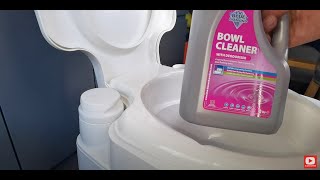 Thetford porta potti 365 blue for poo pink for stink [upl. by Aivatnwahs]