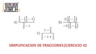 FRACCIONES COMPLEJAS  EJERCICIO 42 [upl. by Carce453]