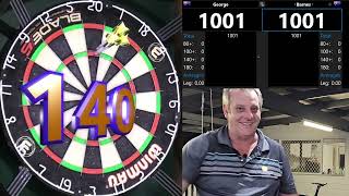 95 avg leg Trophy Events 701 amp 1001 with 180  Monday Night Darts [upl. by Esiuole]