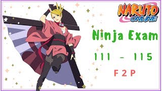 Naruto Online 40 Ninja Exam 111  115  Wind Main F2P [upl. by Yerag]