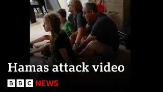 Shocking video of family held captive by Hamas after killing teenage daughter  BBC News [upl. by Shaffer589]