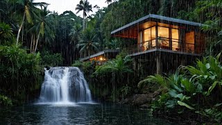 🌧Rainforest Rain Sounds For Sleeping or Studying waterfall sounds for sleep or focus  12 hours [upl. by Angel732]