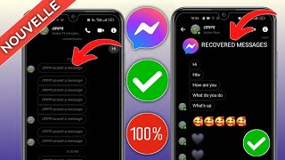 Comment voir un message supprimé sur Messenger 2024  Récupérer un message supprimé de Messenger [upl. by Emoreg]