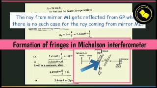 Formation of fringes in Michelson interferometer Part 2 [upl. by Desimone]