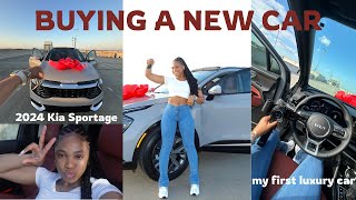 Buying My First LUXURY CAR  2024 Kia Sportage SX  Car Tour  Tips  Buy A New Car With ME [upl. by Otsuaf]